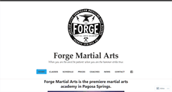 Desktop Screenshot of forgemartialarts.com