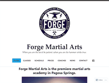 Tablet Screenshot of forgemartialarts.com
